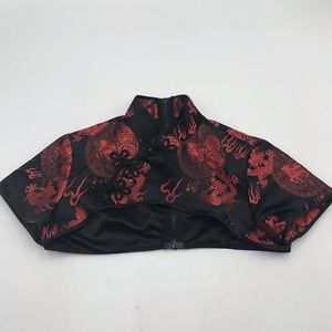 Current mood dragon print cropped top